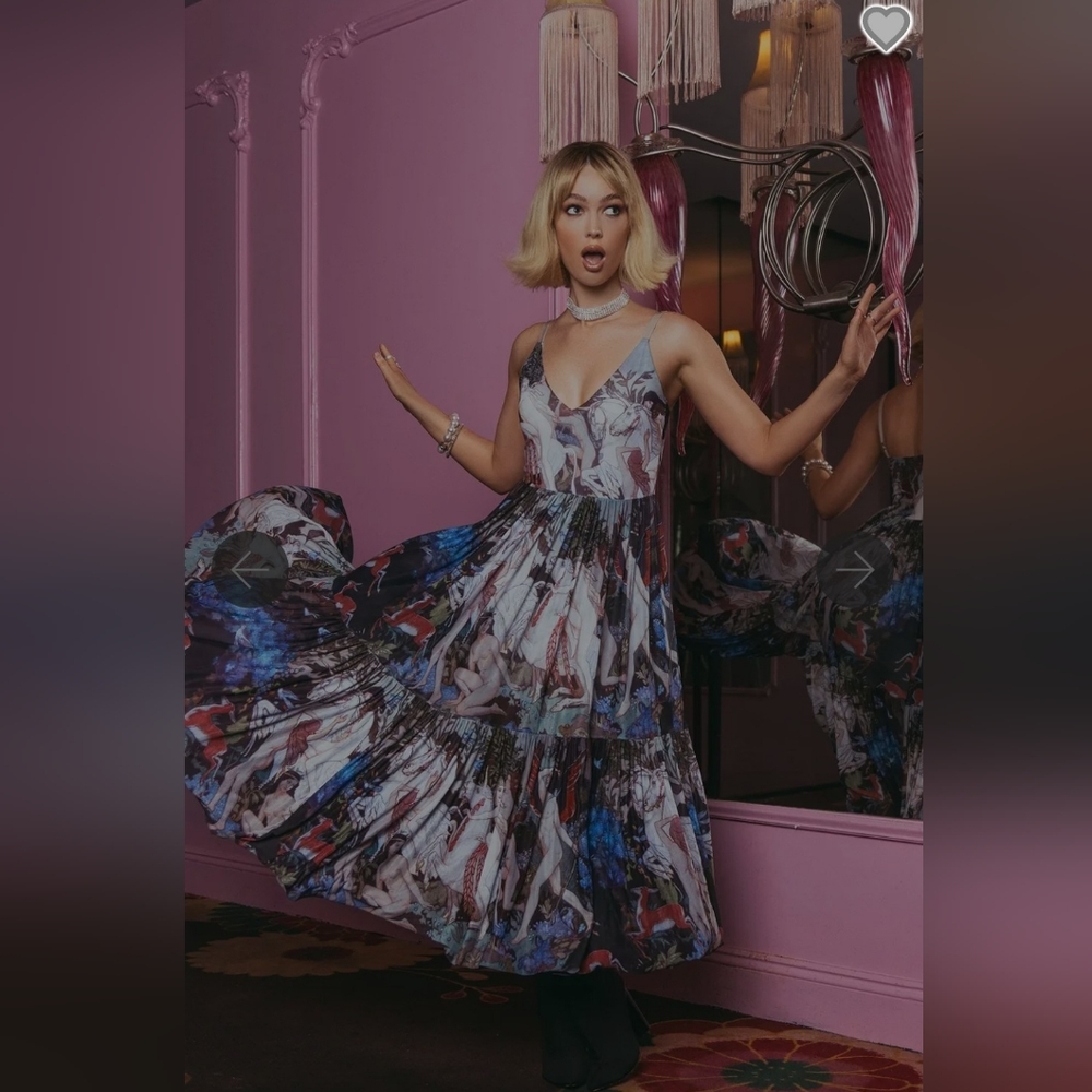 DUNCAN UNICORNS SHEER MIDAXI DRESS - LIMITED